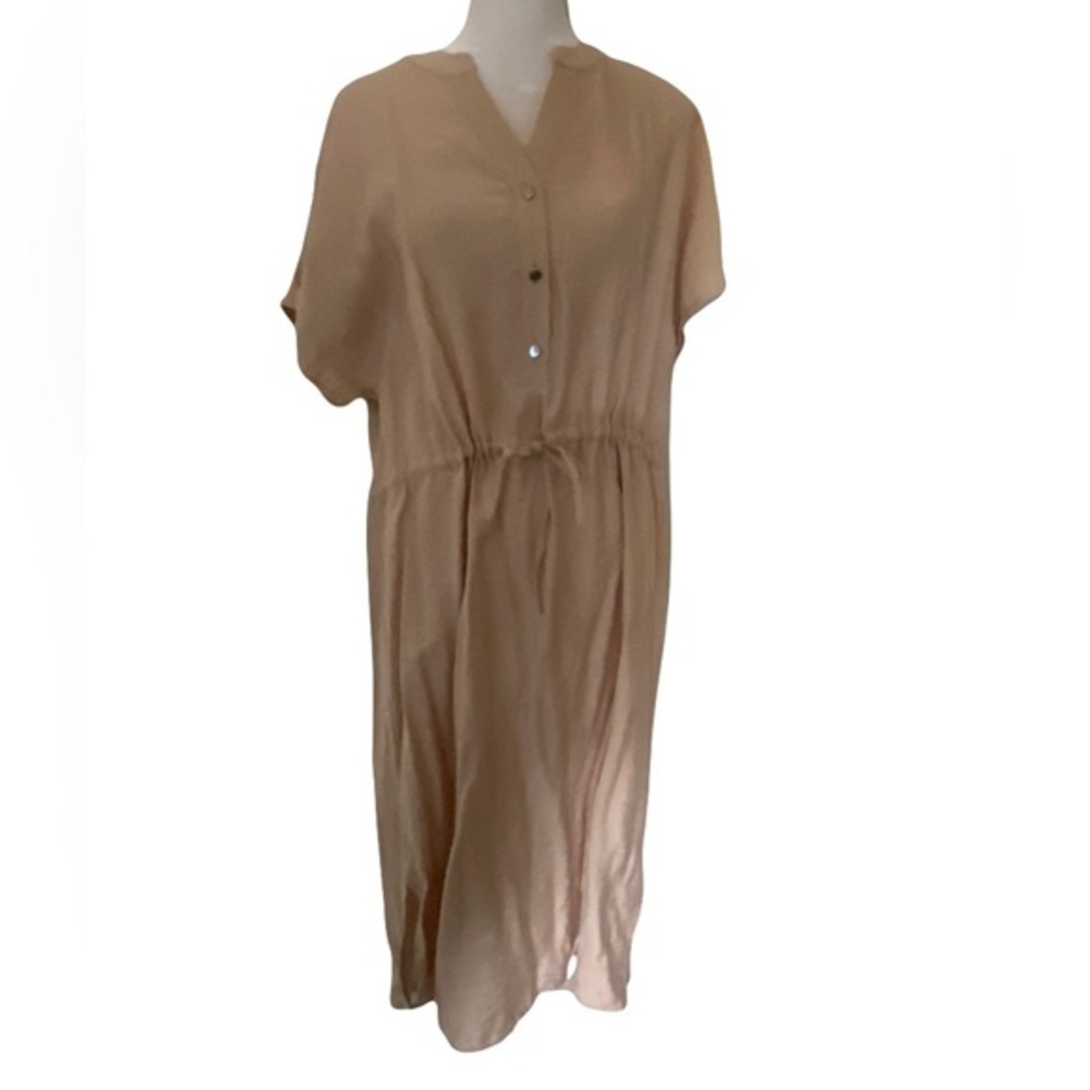 VITRIN  Tan Button-Down women’s maxi Dress